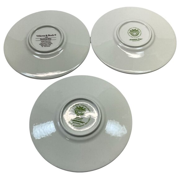 Villeroy and Boch Summerday Tea Cups with Saucers Lot of 3 Vintage Flowers 1970s - Picture 6 of 13